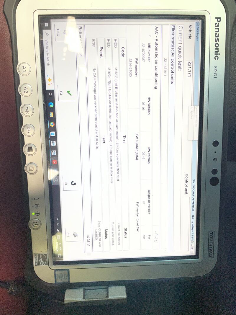 Toughpad XENTRY Diagnostic Interface