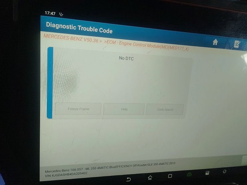 No DTC Confirmation