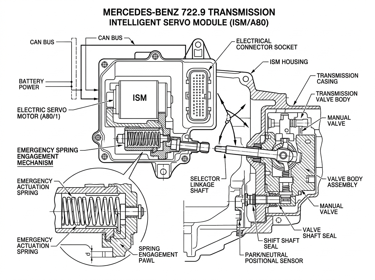 Mercedes 722.9 ISM Actuator Schematic