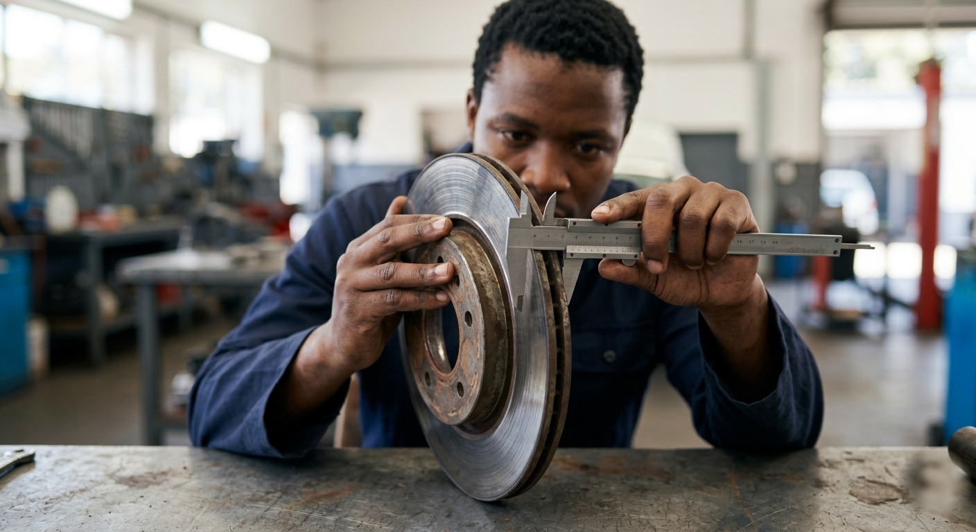 Caliper measuring mechanical component